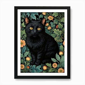 William Morris Black Cat Art Print