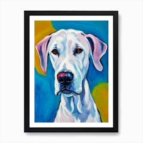 Dogo Argentino Fauvist Style Dog Art Print