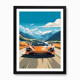A Mclaren F1 In The Route Des Grandes Alpes Illustration 3 Art Print