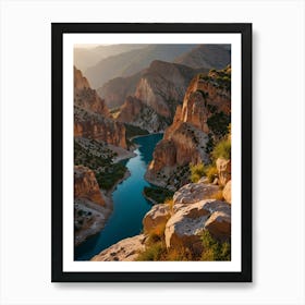 Sunset At The Canyon Art Print