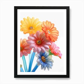 Dreamy Inflatable Flowers Gerbera Daisy 2 Art Print