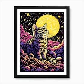 Quantum Pawntum, Psychedelic Cats series Art Print