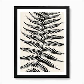 Fern Leaves in Black, Farmhouse Botanical 7 Art Print