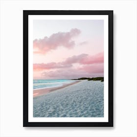 Long Bay Beach, Turks And Caicos Pink Photography 1 Art Print