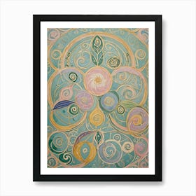 Pastel Swirlies Art Print