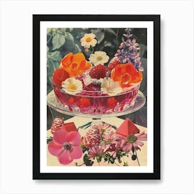 Purple Jelly Retro Dessert Collage 3 Art Print