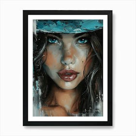 Girl In A Hat 1 Art Print