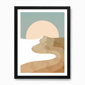 White Wood Dune Art Print