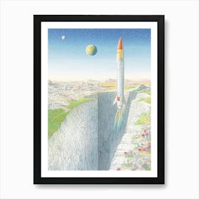 Space Rocket 5 Art Print