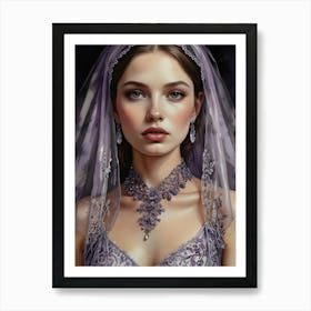 Bride In Purple Art Print