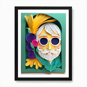 Portrait Of An Old Man-Reimagined 1 Art Print