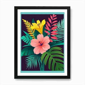 Tropical Flowers Art Print