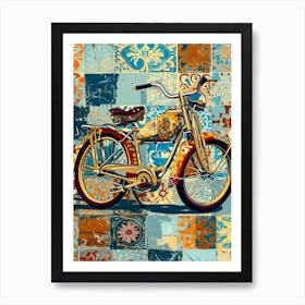 Vintage Colorful Scooter 34 Art Print