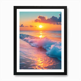 Sunset At The Beach 7 Art Print