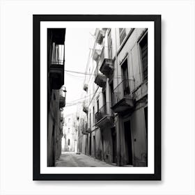 Cagliari, Italy, Black And White Photography 4 Art Print