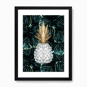 Ananas Gold Art Print