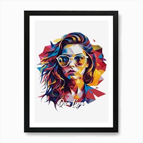 Dua Lipa 02 Portrait Music Icon Style WPAP Pop Art Art Print