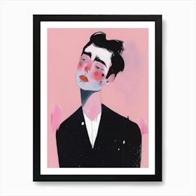 Man With Eyes Closed Art Print