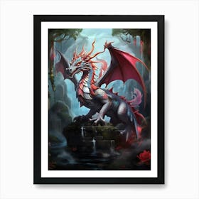 Dragon In The Forest Art Print