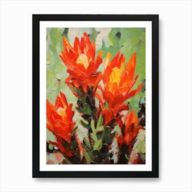 Cactus Painting Devils Tongue 1 Art Print