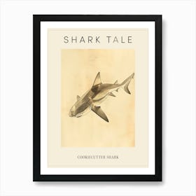 Cookiecutter Shark Vintage Illustration 8 Poster Art Print