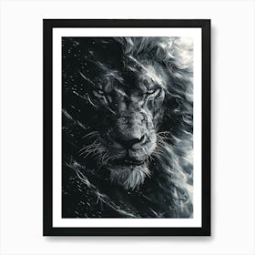 Lion Roaring 8 Art Print