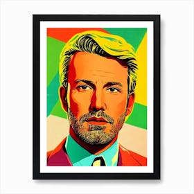 Ben Affleck Colourful Pop Movies Art Movies Art Print