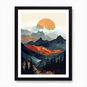 Sunset In The Mountains 87 Art Print