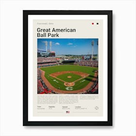 Baseball - Cincinnati Reds - Great American Ball Park 1 Art Print