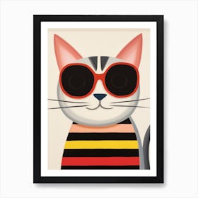 Little Cat 1 Wearing Sunglasses Art Print