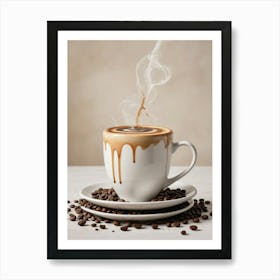 Cup of Coffee Espresso Kitchen Wall Art  Art Print