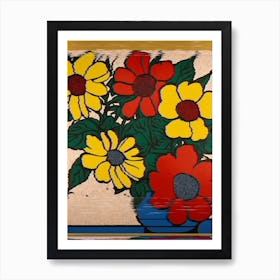 Flowers In A Vase Kmart Wall Art Art Print