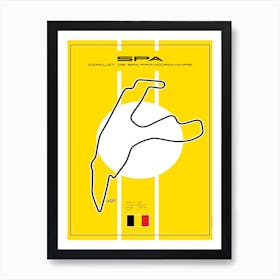 Racetrack Spa Francorchamps Art Print