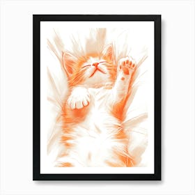 Orange Kitten Art Print