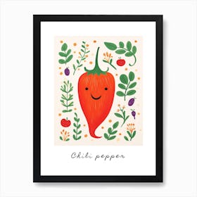 Friendly Kids Chili Pepper 1 Poster Art Print