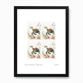 Cute Animals Collection Turtle 2 Art Print