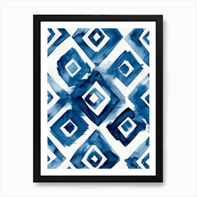 Blue Diamonds 1 Art Print