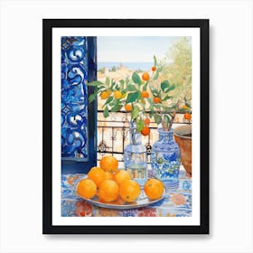 Oranges On A Window Sill Art Print