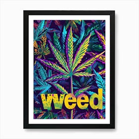 Funky Weed Patterns Poster