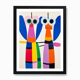 Colourful Kids Animal Art Dragonfly 1 Art Print