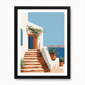 Steps To The Sea Art Print