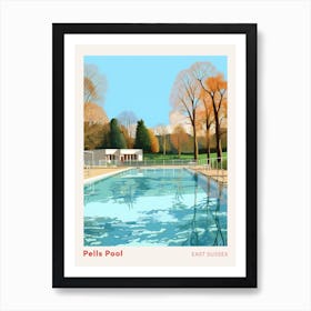 Pells Pool East Sussex Swimming Poster Art Print