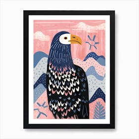 Playful Illustration Of Eagle For Kids Room 4 Art Print