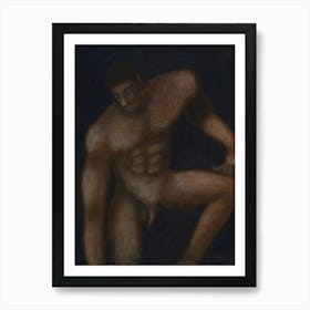 Frederic - male nude painting Anton Maliar man figurative homoerotic erotic mature dark vertical Art Print