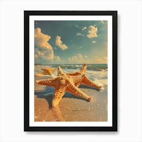 Starfish On The Beach Photo Art Print