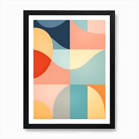 Abstract Pattern in Pastel Colors 3 Art Print