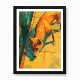 Fox On Tile Art Print