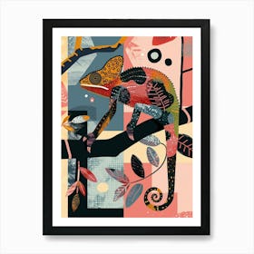 Modern Abstract Chameleon Pattern 1 Art Print