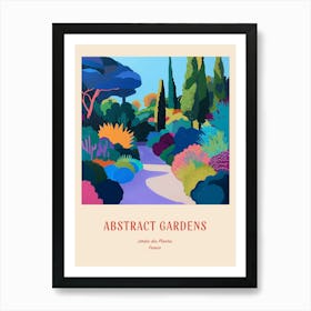 Colourful Gardens Jardin Des Plantes France 3 Red Poster Art Print