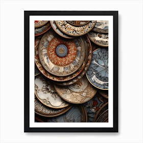 Collection Of Plates Art Print